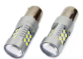 Amio - P21W 12/24V BA15s 24xSMD3030 CAN-BUS ΔΙΑΘΛΑΣΗΣ (ΜΟΝΟΠΟΛΙΚΟ) 2ΤΕΜ. (01445/AM)