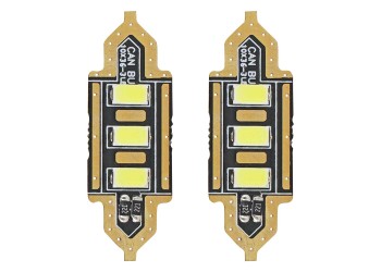 Amio - ΛΑΜΠΑΚΙΑ ΠΛΑΦΟΝΙΕΡΑΣ 36mm 12V 5.600K 3xSMD 5730 LED - 2 ΤΕΜ. (01449/AM)