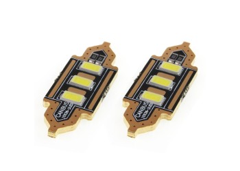 Amio - ΛΑΜΠΑΚΙΑ ΠΛΑΦΟΝΙΕΡΑΣ 36mm 12V 5.600K 3xSMD 5730 LED - 2 ΤΕΜ. (01449/AM)