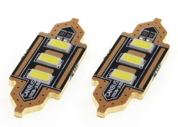 Amio - ΛΑΜΠΑΚΙΑ ΠΛΑΦΟΝΙΕΡΑΣ 36mm 12V 5.600K 3xSMD 5730 LED - 2 ΤΕΜ. (01449/AM)