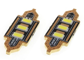 Amio - ΛΑΜΠΑΚΙΑ ΠΛΑΦΟΝΙΕΡΑΣ 39mm 12V 5.600K 3xSMD 5730 LED - 2 ΤΕΜ. (01450/AM)