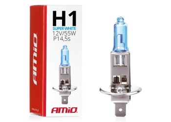 Amio - H1 12V 55W P14,5s SUPERWHITE - 1 ΤΕΜ. (01489/AM)