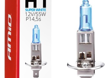 Amio - H1 12V 55W P14,5s SUPERWHITE - 1 ΤΕΜ. (01489/AM)