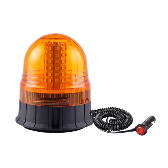 Amio - ΦΑΡΟΣ ΜΑΓΝΗΤΙΚΟΣ ΚΑΙ ΒΙΔΩΤΟΣ ΠΕΡΙΣΤΡΕΦΟΜΕΝΟΣ W09M 80LED 12-24V ΠΟΡΤΟΚΑΛΙ ΜΕ ΦΙΣ ΑΝΑΠΤΗΡΑ 142x169mm – 1 ΤΕΜ. (01502/AM)