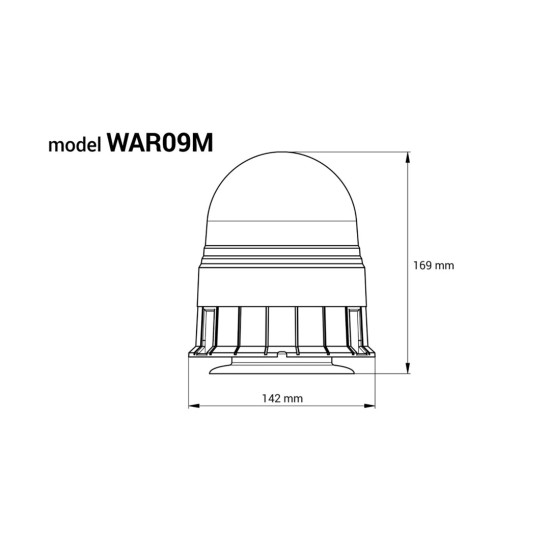 Amio - ΦΑΡΟΣ ΜΑΓΝΗΤΙΚΟΣ ΚΑΙ ΒΙΔΩΤΟΣ ΠΕΡΙΣΤΡΕΦΟΜΕΝΟΣ W09M 80LED 12-24V ΠΟΡΤΟΚΑΛΙ ΜΕ ΦΙΣ ΑΝΑΠΤΗΡΑ 142x169mm – 1 ΤΕΜ. (01502/AM)