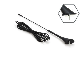 Amio - ΚΕΡΑΙΑ ΟΡΟΦΗΣ ΜΑΥΡΗ 40cm Φ5mm ΜΕ ΚΑΛΩΔΙΟ 3m - 1 τεμ. (01507/AM)