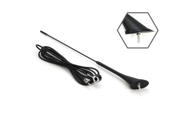 Amio - ΚΕΡΑΙΑ ΟΡΟΦΗΣ ΜΑΥΡΗ 40cm Φ5mm ΜΕ ΚΑΛΩΔΙΟ 3m - 1 τεμ. (01507/AM)