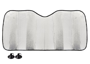 Amio - ΗΛΙΟΠΡΟΣΤΑΣΙΑ ΕΣΩΤΕΡΙΚΗ ΑΣΗΜΙ ΜΕ ΒΕΝΤΟΥΖΕΣ 130x60cm - 1 ΤΕΜ. (01531/AM)