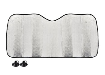 Amio - ΗΛΙΟΠΡΟΣΤΑΣΙΑ ΕΣΩΤΕΡΙΚΗ ΑΣΗΜΙ ΜΕ ΒΕΝΤΟΥΖΕΣ 130x60cm - 1 ΤΕΜ. (01531/AM)