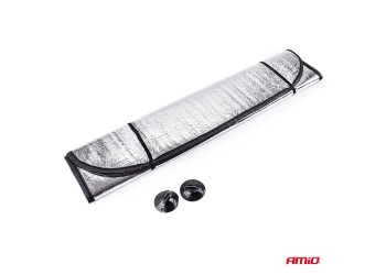 Amio - ΗΛΙΟΠΡΟΣΤΑΣΙΑ ΕΣΩΤΕΡΙΚΗ ΑΣΗΜΙ ΜΕ ΒΕΝΤΟΥΖΕΣ 145x70cm - 1 ΤΕΜ. (01532/AM)