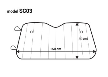 Amio - ΗΛΙΟΠΡΟΣΤΑΣΙΑ ΕΣΩΤΕΡΙΚΗ ΑΣΗΜΙ ΜΕ ΒΕΝΤΟΥΖΕΣ 150x800cm - 1 ΤΕΜ. (01533/AM)