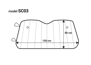 Amio - ΗΛΙΟΠΡΟΣΤΑΣΙΑ ΕΣΩΤΕΡΙΚΗ ΑΣΗΜΙ ΜΕ ΒΕΝΤΟΥΖΕΣ 150x800cm - 1 ΤΕΜ. (01533/AM)