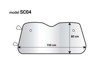 Amio - ΗΛΙΟΠΡΟΣΤΑΣΙΑ ΕΣΩΤΕΡΙΚΗ ΑΣΗΜΙ ΜΕ ΒΕΝΤΟΥΖΕΣ 150x80cm - 1 ΤΕΜ. (01534/AM)