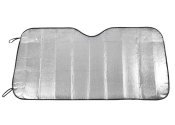 Amio - ΗΛΙΟΠΡΟΣΤΑΣΙΑ ΕΣΩΤΕΡΙΚΗ ΑΣΗΜΙ ΑΦΡΟΥ ΜΕ ΒΕΝΤΟΥΖΕΣ 130x60cm - 1 ΤΕΜ. (01536/AM)