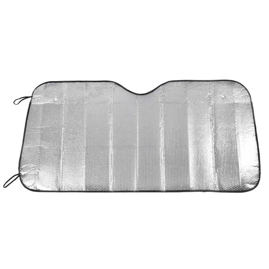 Amio - ΗΛΙΟΠΡΟΣΤΑΣΙΑ ΕΣΩΤΕΡΙΚΗ ΑΣΗΜΙ ΑΦΡΟΥ ΜΕ ΒΕΝΤΟΥΖΕΣ 130x60cm - 1 ΤΕΜ. (01536/AM)