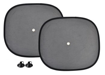 Amio - ΗΛΙΟΠΡΟΣΤΑΣΙΕΣ ΠΛΑΙΝΕΣ ΜΕ ΒΕΝΤΟΥΖΕΣ 44x38cm 2ΤΕΜ. (01537/AM)