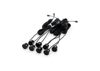 Amio - ΣΥΣΤΗΜΑ ΠΑΡΚΑΡΙΣΜΑΤΟΣ 12V 8 ΜΑΤΙΑ ΜΑΥΡΑ ΕΜΠΡΟΣ-ΠΙΣΩ Φ22mm ΜΕ ΟΘΟΝΗ LED - 1 ΤΕΜ. (01560/AM)