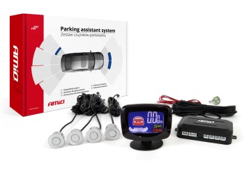 Amio - ΣΥΣΤΗΜΑ ΠΑΡΚΑΡΙΣΜΑΤΟΣ 12V ΜΕ 4 ΑΙΣΘΗΤΗΡΕΣ (ΑΣΗΜΙ) 22mm ΚΑΙ ΟΘΟΝΗ LED-GRAF - 1 ΤΕΜ. (01561/AM)