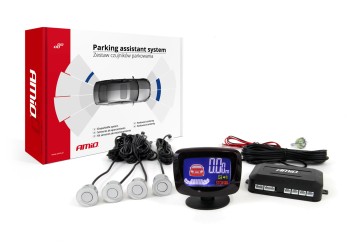 Amio - ΣΥΣΤΗΜΑ ΠΑΡΚΑΡΙΣΜΑΤΟΣ 12V ΜΕ 4 ΑΙΣΘΗΤΗΡΕΣ (ΑΣΗΜΙ) 22mm ΚΑΙ ΟΘΟΝΗ LED-GRAF - 1 ΤΕΜ. (01561/AM)