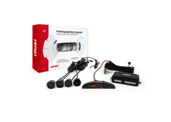 Amio - ΣΥΣΤΗΜΑ ΠΑΡΚΑΡΙΣΜΑΤΟΣ 12V ΜΕ 4 ΑΙΣΘΗΤΗΡΕΣ (ΜΑΥΡΟ) 22mm ΚΑΙ ΟΘΟΝΗ - 1 ΤΕΜ. (01565/AM)