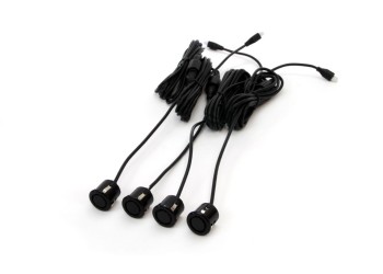 Amio - ΣΥΣΤΗΜΑ ΠΑΡΚΑΡΙΣΜΑΤΟΣ 12V ΜΕ 4 ΔΙΑΙΡΟΥΜΕΝΟΥΣ ΑΙΣΘΗΤΗΡΕΣ ΤΥΠΟΥ GOLD (ΜΑΥΡΟ) 18mm ΚΑΙ ΟΘΟΝΗ - 1 ΤΕΜ. (01577/AM)