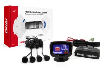 Amio - ΣΥΣΤΗΜΑ ΠΑΡΚΑΡΙΣΜΑΤΟΣ 12V ΜΕ 4 ΑΙΣΘΗΤΗΡΕΣ ΤΥΠΟΥ GOLD (ΜΑΥΡΟ) 18mm ΚΑΙ ΟΘΟΝΗ LED-GRAF - 1 ΤΕΜ. (01578/AM)