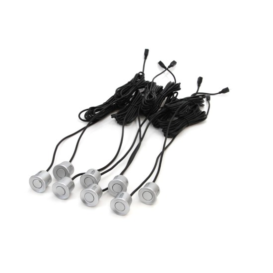 Amio - ΣΥΣΤΗΜΑ ΠΑΡΚΑΡΙΣΜΑΤΟΣ 12V ΜΕ 8 ΑΙΣΘΗΤΗΡΕΣ (ΑΣΗΜΙ) 22mm ΜΕ BUZZER - 1 τεμ. (01596/AM)