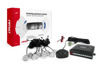 Amio - ΣΥΣΤΗΜΑ ΠΑΡΚΑΡΙΣΜΑΤΟΣ 12V ΜΕ 8 ΑΙΣΘΗΤΗΡΕΣ (ΑΣΗΜΙ) 22mm ΜΕ BUZZER - 1 τεμ. (01596/AM)