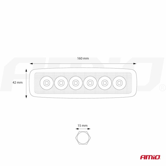 Amio - ΠΡΟΒΟΛΕΑΣ ΕΡΓΑΣΙΑΣ DAYLINE WL01 FLAT 9/60V - 18W - 6000K - 6 LED (ΛΕΥΚΟ/ΨΥΧΡΟ) - 160 Χ 43 Χ 42 mm - 1 ΤΕΜ. (01612/AM)