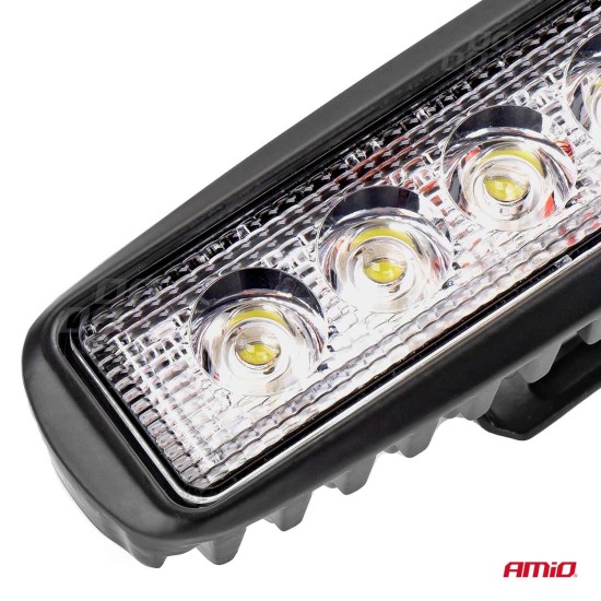 Amio - ΠΡΟΒΟΛΕΑΣ ΕΡΓΑΣΙΑΣ DAYLINE WL01 FLAT 9/60V - 18W - 6000K - 6 LED (ΛΕΥΚΟ/ΨΥΧΡΟ) - 160 Χ 43 Χ 42 mm - 1 ΤΕΜ. (01612/AM)
