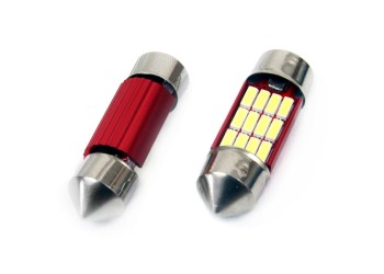 Amio - ΛΑΜΠΑΚΙΑ ΠΛΑΦΟΝΙΕΡΑΣ 31mm 12V 5.600K 12xSMD 4014 LED CAN-BUS - 2 ΤΕΜ. (01631/AM)