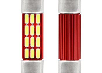 Amio - ΛΑΜΠΑΚΙΑ ΠΛΑΦΟΝΙΕΡΑΣ 36mm 12V 5.600K 12xSMD 4014 LED CAN-BUS - 2 ΤΕΜ. (01632/AM)