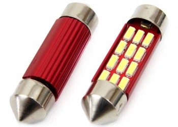 Amio - ΛΑΜΠΑΚΙΑ ΠΛΑΦΟΝΙΕΡΑΣ 36mm 12V 5.600K 12xSMD 4014 LED CAN-BUS - 2 ΤΕΜ. (01632/AM)