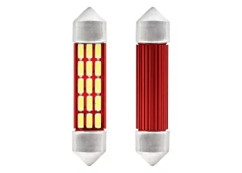 Amio - ΛΑΜΠΑΚΙΑ ΠΛΑΦΟΝΙΕΡΑΣ 41mm 12V 5.600K 20xSMD 4014 LED CAN-BUS - 2 ΤΕΜ. (01634/AM)