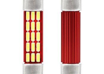 Amio - ΛΑΜΠΑΚΙΑ ΠΛΑΦΟΝΙΕΡΑΣ 41mm 12V 5.600K 20xSMD 4014 LED CAN-BUS - 2 ΤΕΜ. (01634/AM)