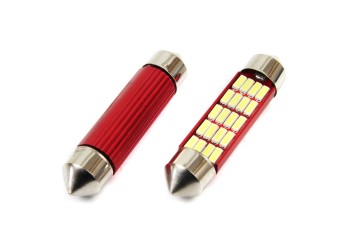 Amio - ΛΑΜΠΑΚΙΑ ΠΛΑΦΟΝΙΕΡΑΣ 41mm 12V 5.600K 20xSMD 4014 LED CAN-BUS - 2 ΤΕΜ. (01634/AM)