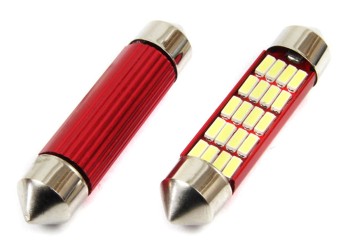 Amio - ΛΑΜΠΑΚΙΑ ΠΛΑΦΟΝΙΕΡΑΣ 41mm 12V 5.600K 20xSMD 4014 LED CAN-BUS - 2 ΤΕΜ. (01634/AM)