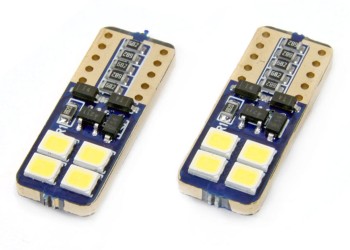 Amio - T10 W5W 12V W2,1x9,5d ΛΕΥΚΟ 5.600K 8SMDx2835 (ΚΑΡΦΩΤΟ - CAN-BUS) 2ΤΕΜ. (01635/AM)