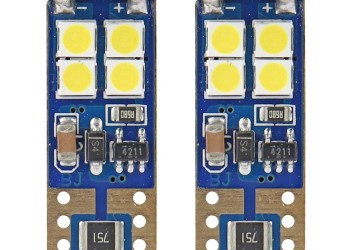 Amio - T10 W5W 12V W2,1x9,5d ΛΕΥΚΟ 5.600K 12SMDx2835 (ΚΑΡΦΩΤΟ - CAN-BUS) 2ΤΕΜ. (01636/AM)