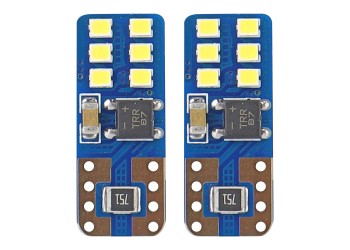 Amio - T10 W5W 12V W2,1x9,5d ΛΕΥΚΟ 5.600K 12SMDx2016 (ΚΑΡΦΩΤΟ - CAN-BUS) 2ΤΕΜ. (01638/AM)