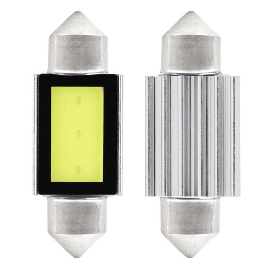 Amio - ΛΑΜΠΑΚΙΑ ΠΛΑΦΟΝΙΕΡΑΣ 36mm 12V 5.600K COB LED CAN-BUS - 2 ΤΕΜ. (01639/AM)