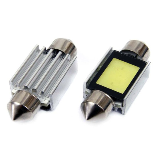 Amio - ΛΑΜΠΑΚΙΑ ΠΛΑΦΟΝΙΕΡΑΣ 36mm 12V 5.600K COB LED CAN-BUS - 2 ΤΕΜ. (01639/AM)