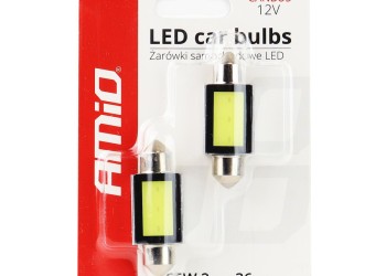 Amio - ΛΑΜΠΑΚΙΑ ΠΛΑΦΟΝΙΕΡΑΣ 36mm 12V 5.600K COB LED CAN-BUS - 2 ΤΕΜ. (01639/AM)