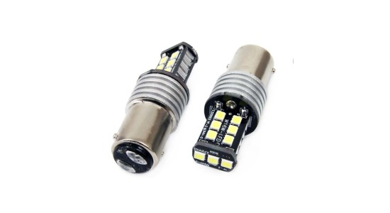 Amio - P21/5W 1157 12-24V 7.5W 6.000K 800lm LED CAN-BUS 15SMD 2835 -2ΤΕΜ (01641/AM)