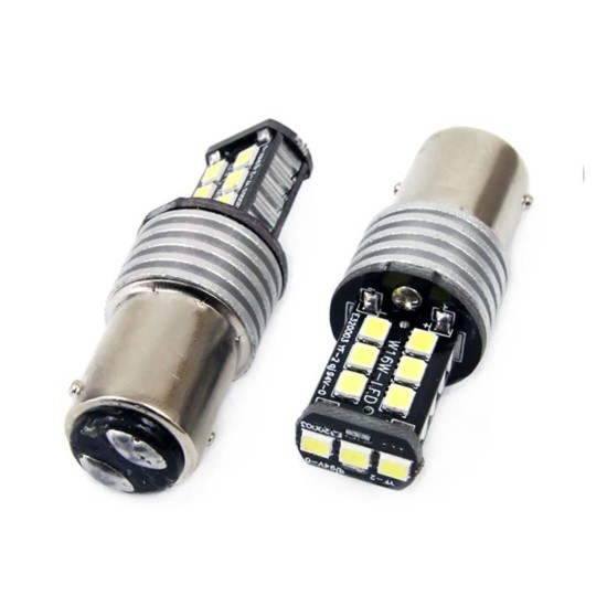 Amio - P21/5W 1157 12-24V 7.5W 6.000K 800lm LED CAN-BUS 15SMD 2835 -2ΤΕΜ (01641/AM)