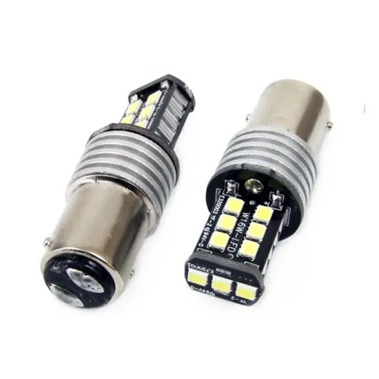 Amio - P21/5W 1157 12-24V 7.5W 6.000K 800lm LED CAN-BUS 15SMD 2835 -2ΤΕΜ (01641/AM)