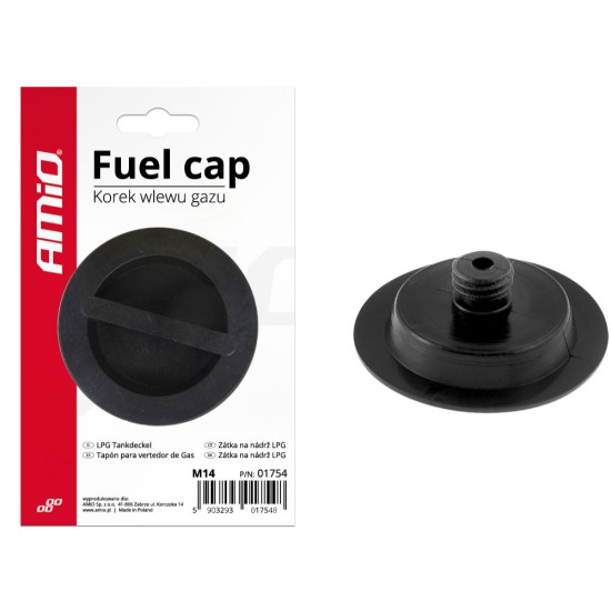 Amio - ΤΑΠΑ ΚΑΥΣΙΜΟΥ M14 ΠΛΑΣΤΙΚΗ ΓΙΑ LPG (ΥΓΡΑΕΡΙΟ) ΜΕ ΣΠΕΙΡΩΜΑ Μ14 - 1 TEM. (01754/AM)
