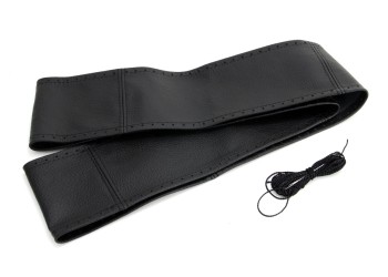 Amio - ΚΑΛΥΜΜΑ ΤΙΜΟΝΙΟΥ ΔΕΡΜΑΤΙΝΟ ΡΑΦΤΟ 43-45cm 92mm ΜΑΥΡΟ - 1 Τεμ. (01763/AM)