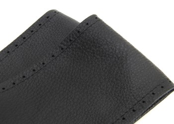 Amio - ΚΑΛΥΜΜΑ ΤΙΜΟΝΙΟΥ ΔΕΡΜΑΤΙΝΟ ΡΑΦΤΟ 43-45cm 92mm ΜΑΥΡΟ - 1 Τεμ. (01763/AM)