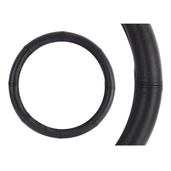 Amio - ΚΑΛΥΜΜΑ ΤΙΜΟΝΙΟΥ ΔΕΡΜΑΤΙΝΟ 37-39CM ΜΑΥΡΟ - 1 ΤΕΜ. (01765/AM)